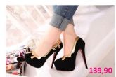 Scarpin Preto c/ Dourado