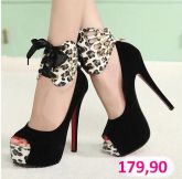 Peep Toe Preto c/ Oncinha