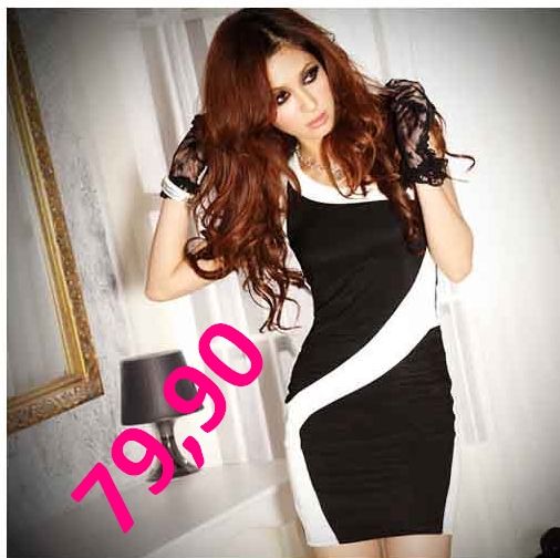 Vestido Preto c/ Branco